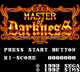 Заставка игры Master of Darkness